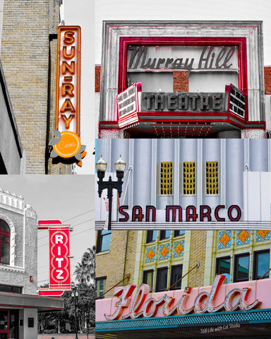 Historic Theatre Sign Collage