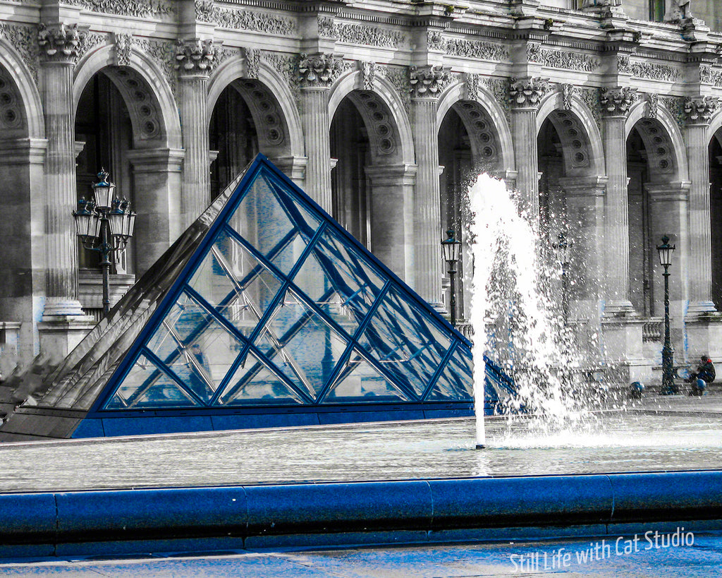 Louvre in Blue-Art Photograph