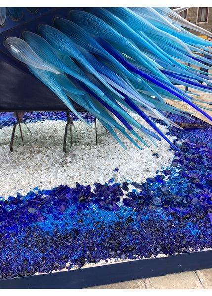 Blue Glass Sculpture on Murano-Art Photograph