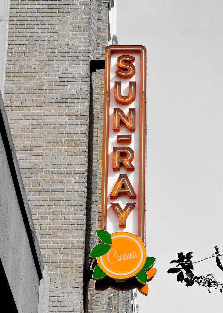 Historic SunRay Theatre Sign