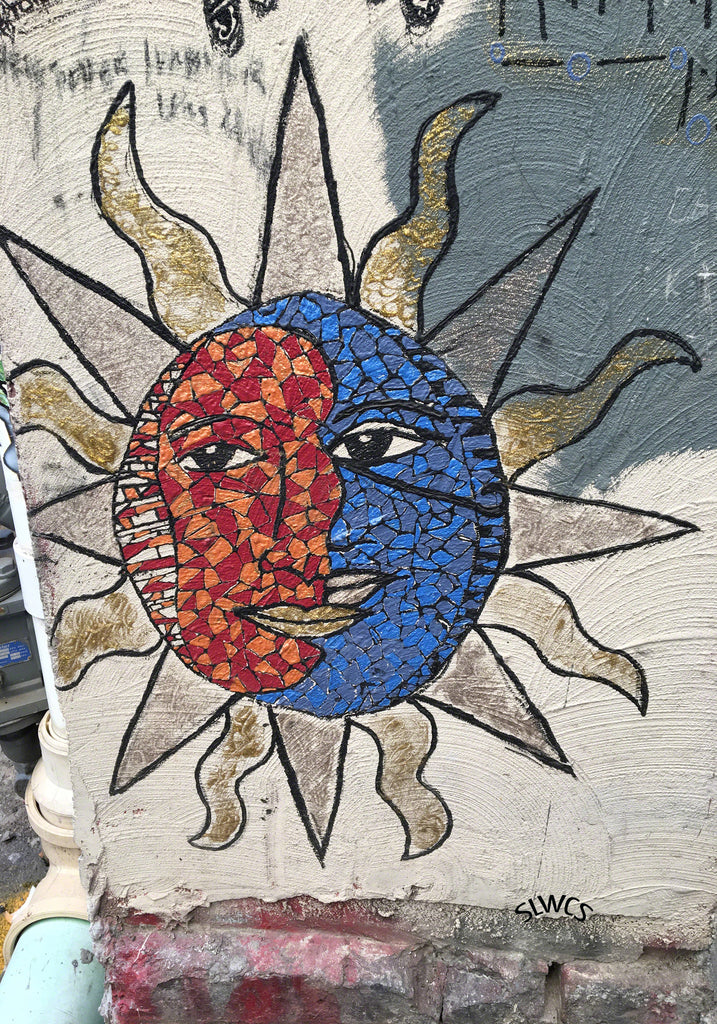 Sun Faces Graffiti- Art Photo